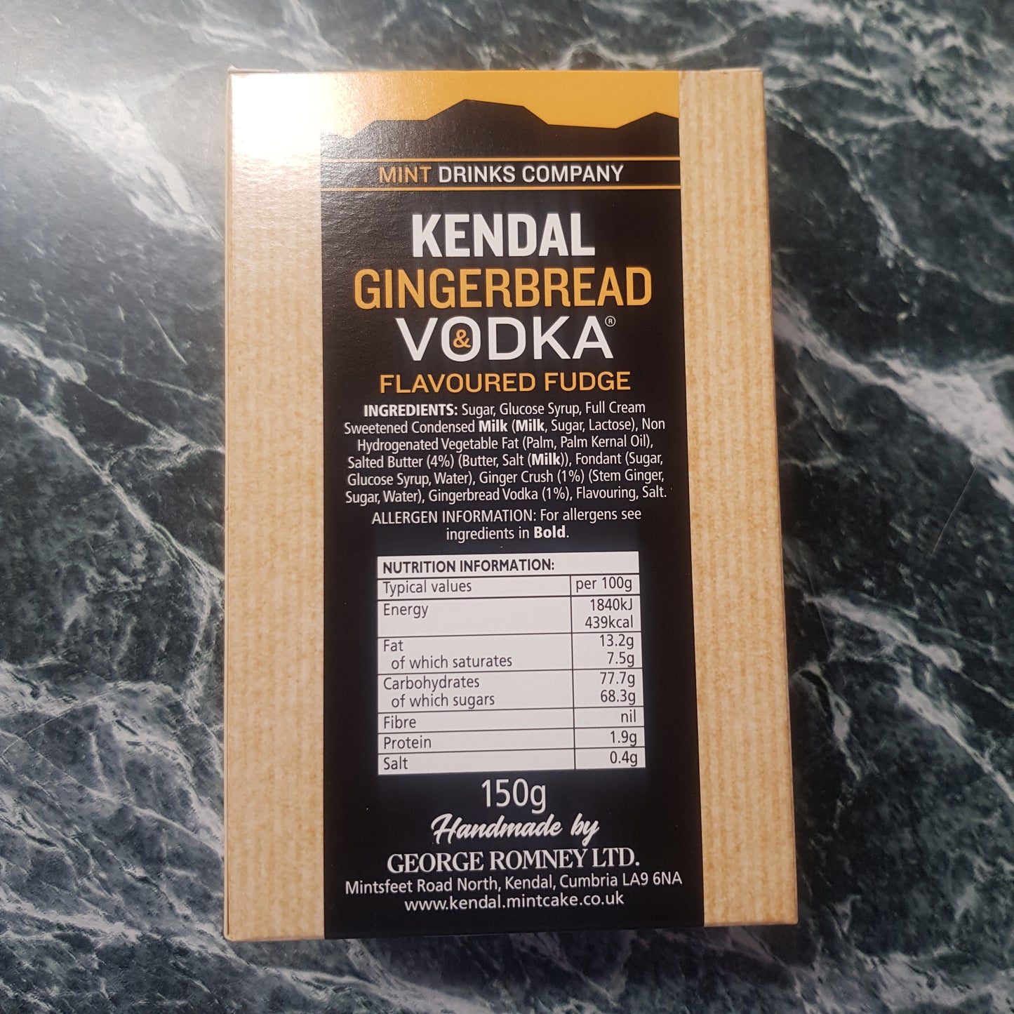 Kendal Gingerbread Vodka Flavoured Fudge 150g