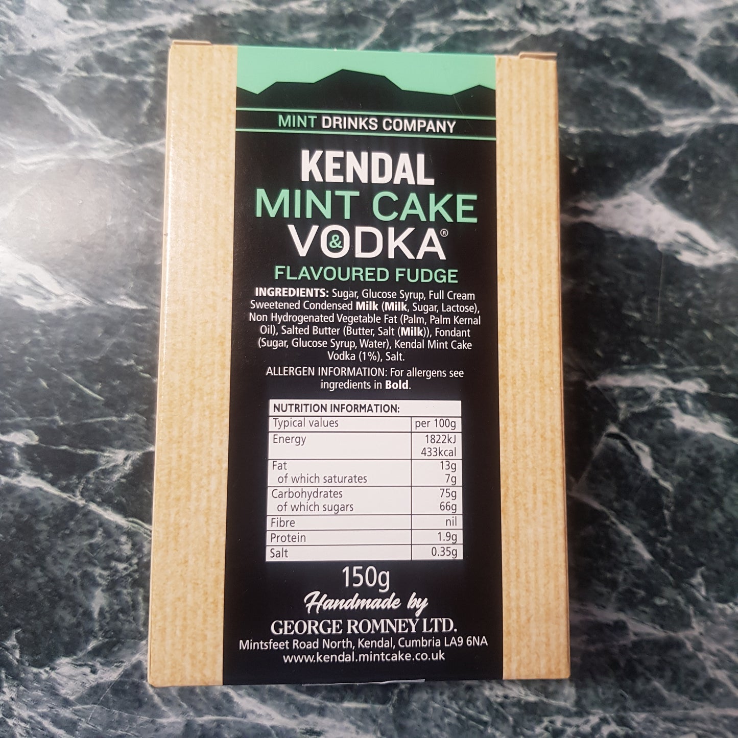 Kendal Mint Cake Vodka Flavoured Fudge 150g