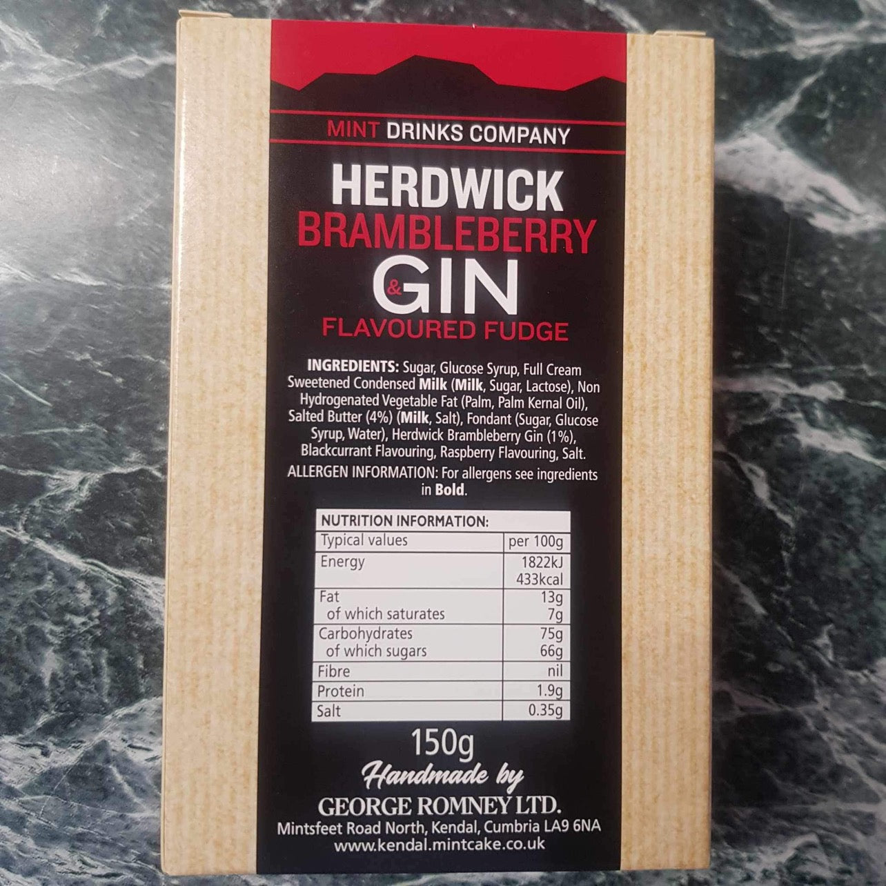 Mint Drinks Herdwick Brambleberry Gin Flavoured Hand Made Fudge