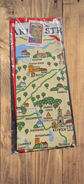 Tea Towel The Lake District Map