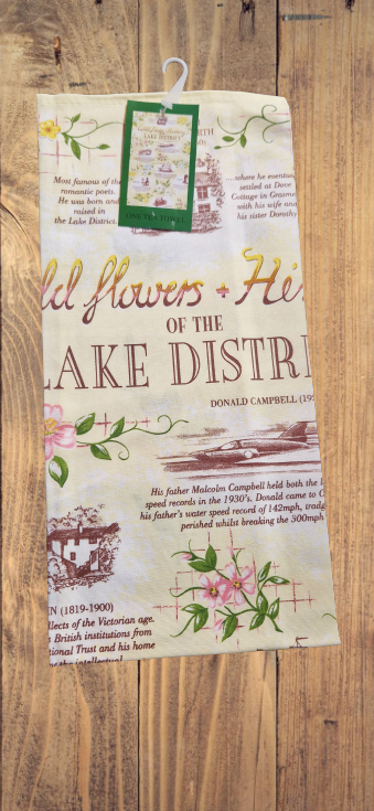 Tea Towel Wild Flowers + History of The Lake District