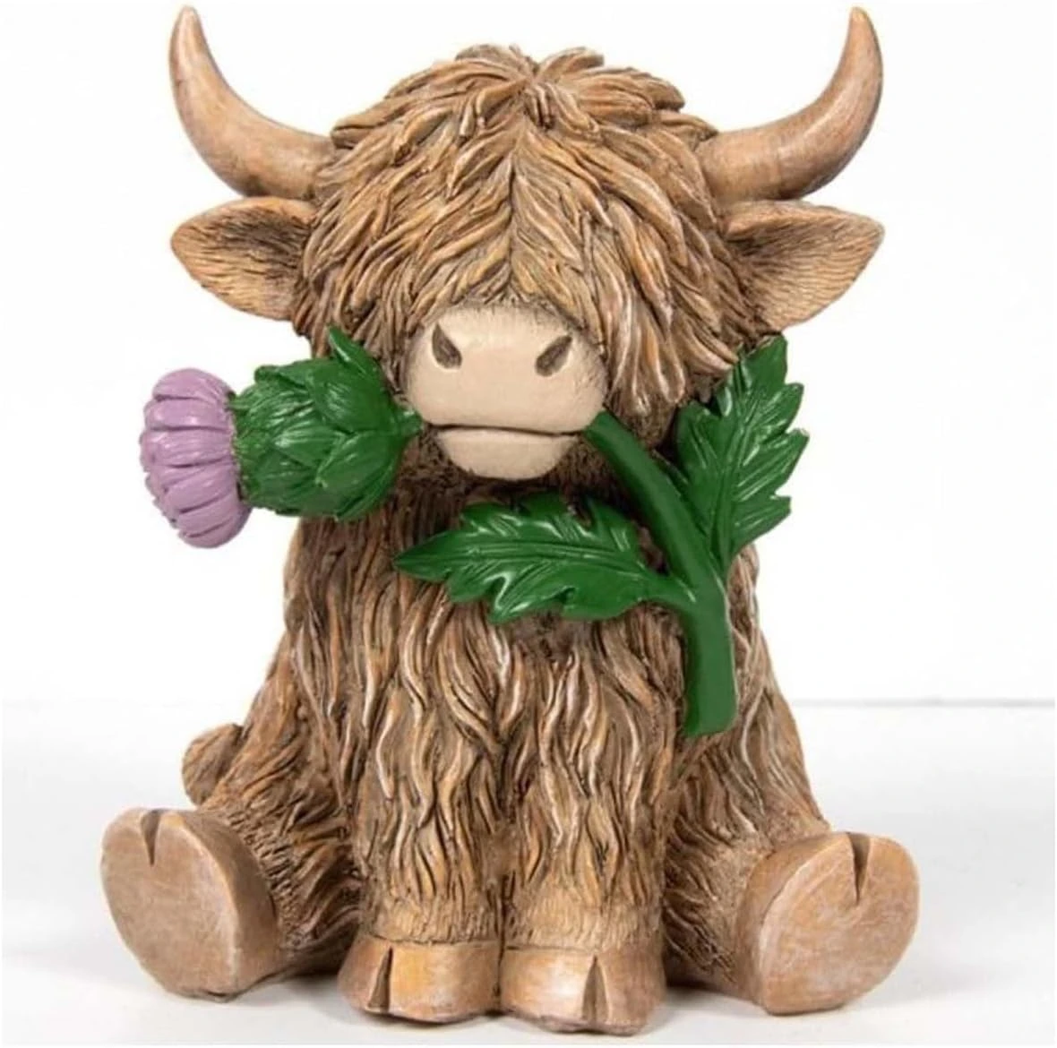 Highland Cow With Thistle