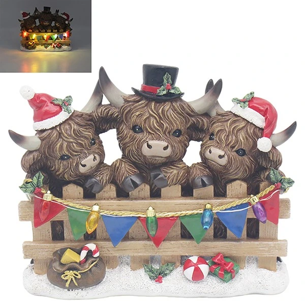 Highland Cows 3 with LED