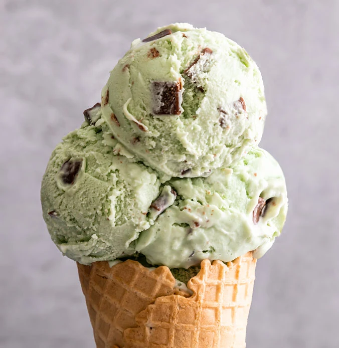 Lakes Ice Cream Mint Choc Chip — official flavour photograph