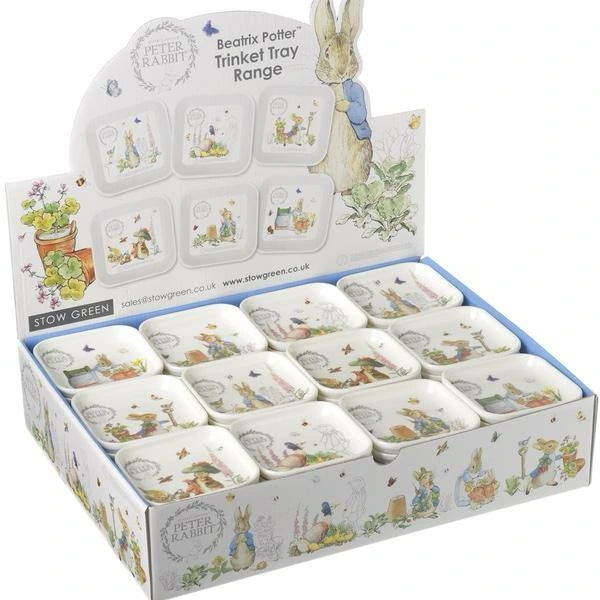 Peter Rabbit melamine trinket tray range in retail display